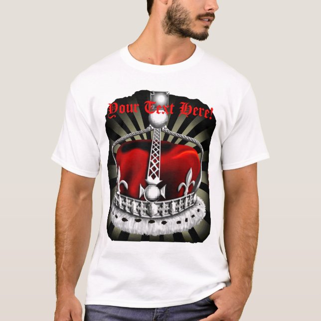 T-shirt noir de couronne (Devant)