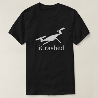 T-shirt noir de drone écrasé