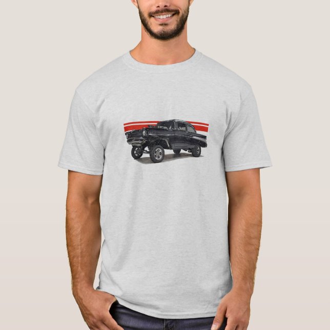 T-shirt Noir de 'gasser de courrier de l'Aire 57 bel (Devant)