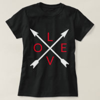 T-shirt noir de la flèche d'amour