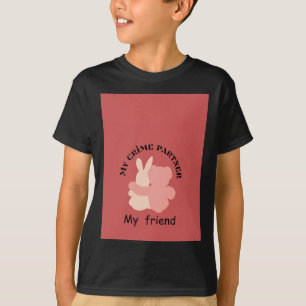 T-shirt noir de l'amitié