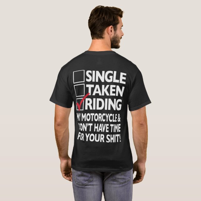 T-shirt noir de l'équitation des hommes classiques (Dos entier)