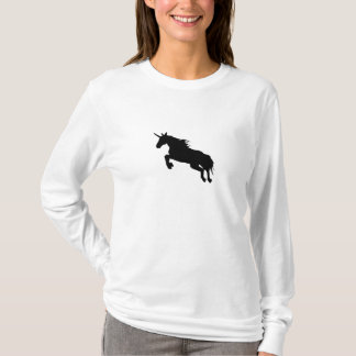 T-shirt noir de licorne