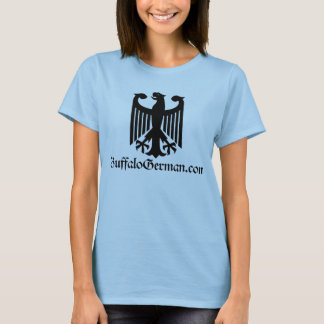 T-shirt noir de logo d'Eagle de dames