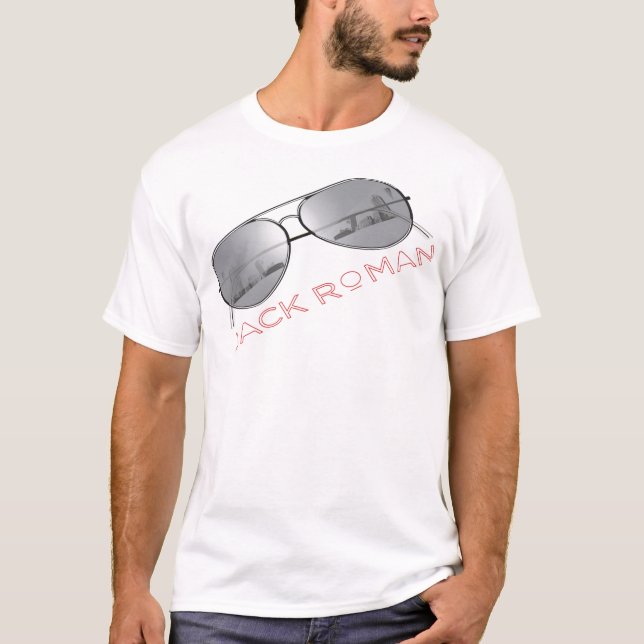 T-shirt Noir de lunettes de soleil de ville (Devant)