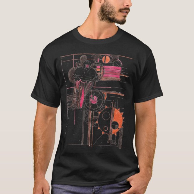 T-shirt noir de motocross (Devant)