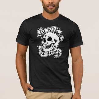 T-shirt noir de noir de crâne de DÉCHIRURE de