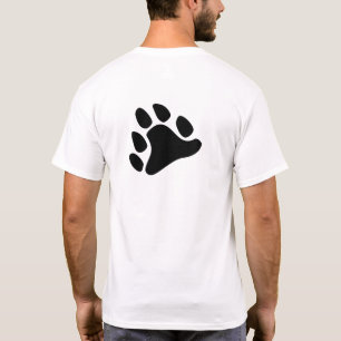 T-shirt noir de patte (conception arrière)