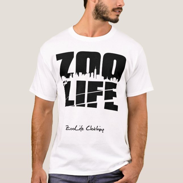 T-shirt Noir de paysage urbain de ZooLife (Devant)