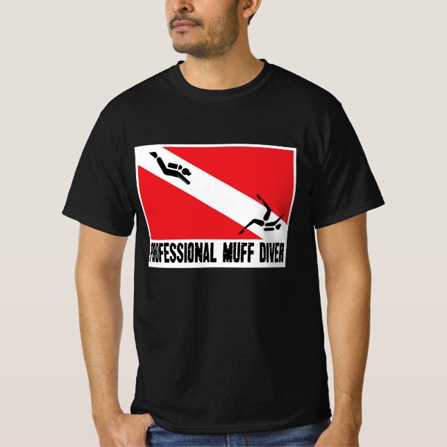 T-shirt Noir de plongeur professionnel (Devant)