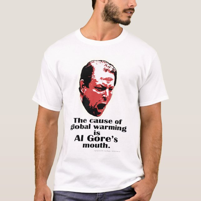T-shirt Noir de réchauffement climatique d'Al Gore (Devant)