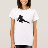 T-shirt noir de silhouette de fouille