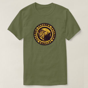 T-shirt Noir de Tatanka (Buffalo) et jaune-foncé
