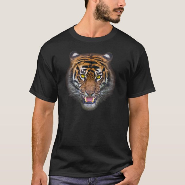 T-shirt Noir de tigre (Devant)