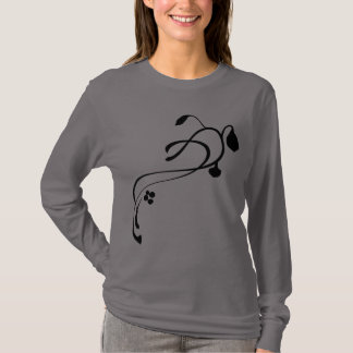 T-shirt Noir de vent