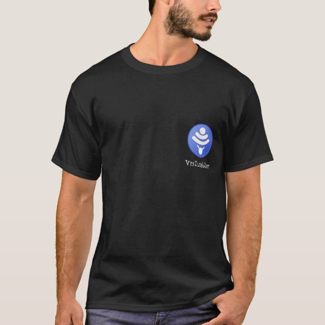 T-shirt noir de Vistumbler.net (Devant)