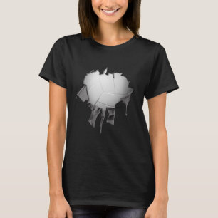 T-shirt noir de volley-ball déchiré