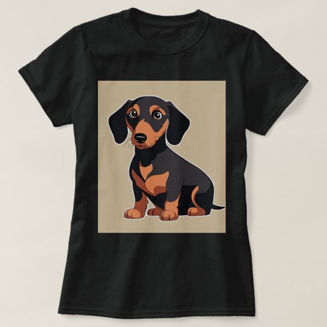 T-shirt noir décontracté pour femmes (Design devant)