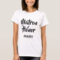 Noir Décontracté Script Matron d'honneur Monogramm