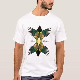 T-shirt Noir Double Ailes Diamant Design