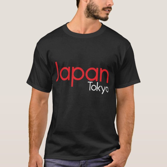 T-shirt noir du Japon Tokyo (Devant)