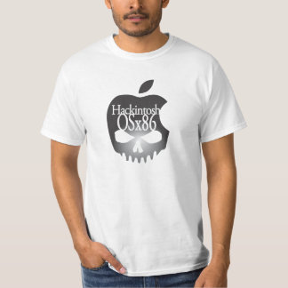 T-shirt Noir du logo 3D de Hackintosh OSx86