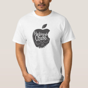 T-shirt Noir du logo 3D de Hackintosh OSx86