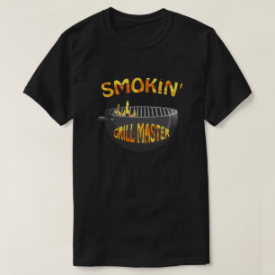T-shirt noir du maître de grillades fumées