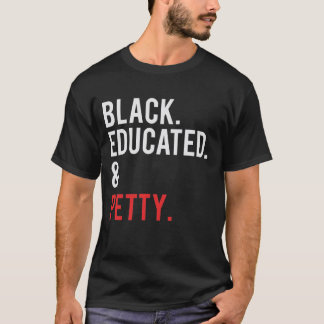 T-SHIRT NOIR ÉDUQUÉ ET PAISIBLE