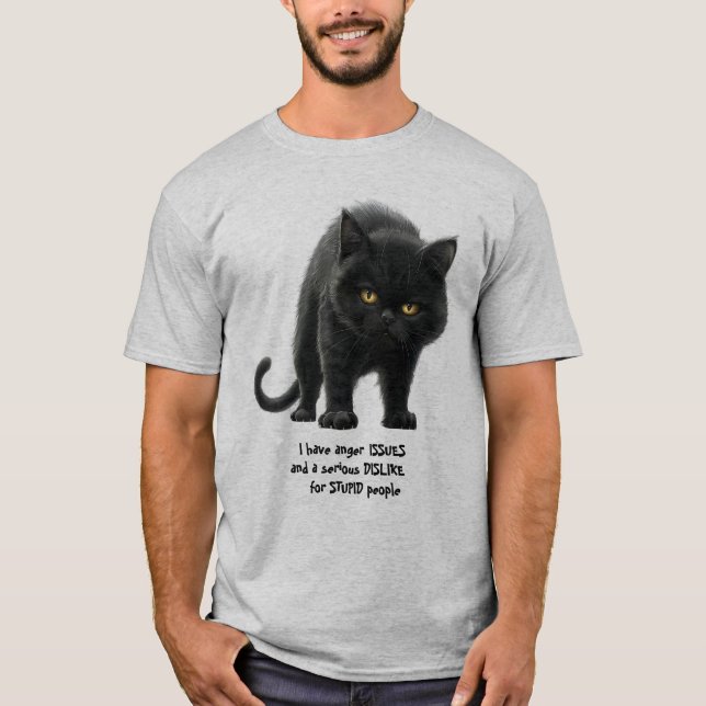 T-shirt Noir en colère J'ai la colère Problèmes humoristiq (Devant)