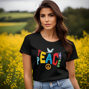 T-shirt noir Enseigner la Paix