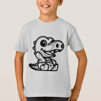 T-shirt NOIR ET BLANC #14 - Alligator bébé