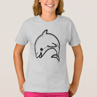T-shirt NOIR ET BLANC #51 - Joyeux dauphin
