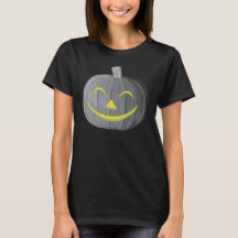 T-shirt noir et blanc Citrouille d'Halloween effra