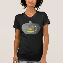 T-shirt noir et blanc Citrouille d'Halloween effra