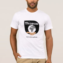 T-shirt noir et blanc de thorium de logo