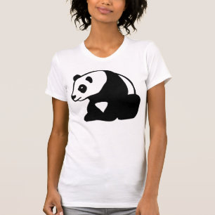 T-SHIRT NOIR ET BLANC D'OURS PANDA