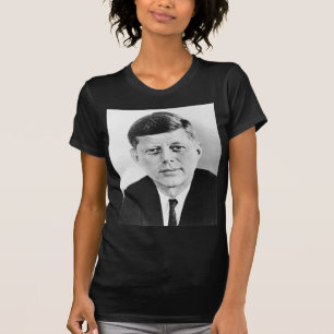 T-shirt Noir et blanc JFK John F. Kennedy