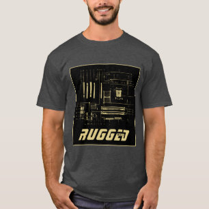 T-shirt noir et or RUGGED GEEK Carte mère Tech