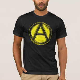 T-shirt Noir et pièce en t d'anarchie d'or