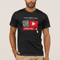 Noir et rouge élégant - QR Code, Youtube - Vlogger