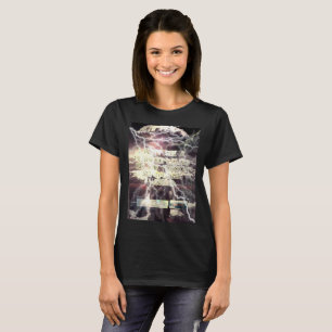 T-shirt noir femme bombe atomique