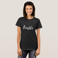 T-shirt noir femme Hustle