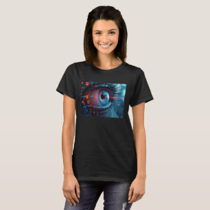 T-shirt noir femme Quantum Eye