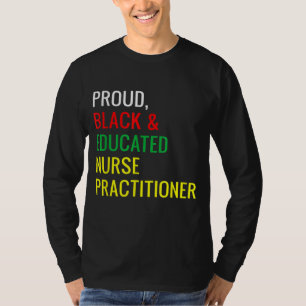 T-shirt Noir Fière Infirmière instruite Praticien Fun Trav