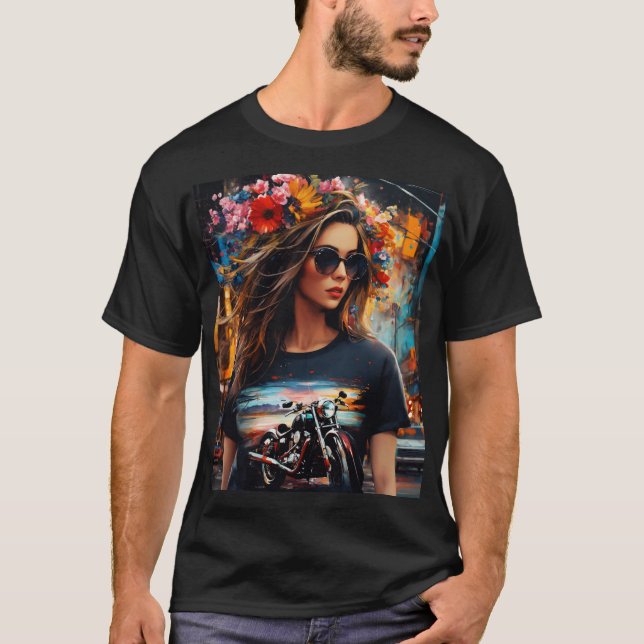 T-shirt noir foncé (Devant)