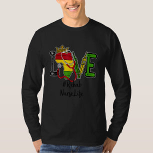 T-shirt Noir Histoire Mois Infirmière Rehab Infirmière S J