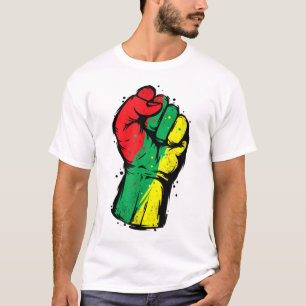 T-shirt Noir Histoire Mois Premier Black Power Femmes Homm