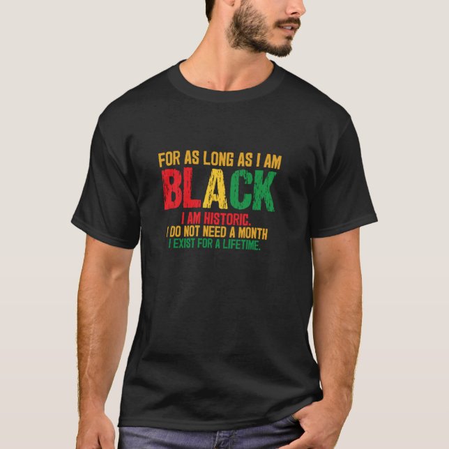 T-shirt Noir Historique Existe Pour Une Vie Juneteenth Bla (Devant)