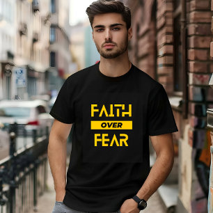 T-shirt noir Jaune simple typographie